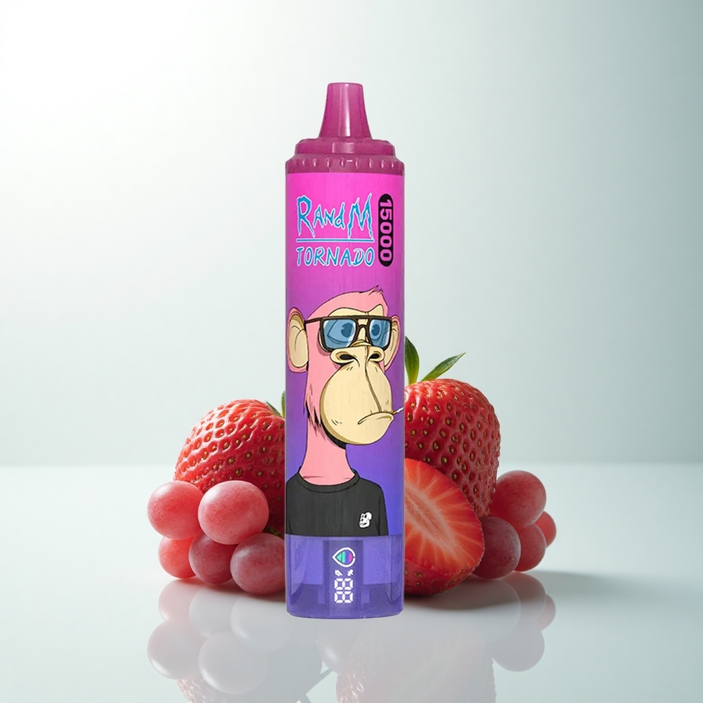 RandM Fumot Tornado 15000 Puffs Fraise Raisin 25ml 850mAh Mesh