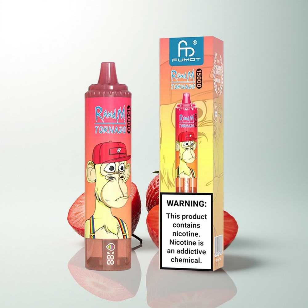 RandM Fumot Tornado 15000 Puffs Fraise Red Bull 25ml Mesh 850mAh