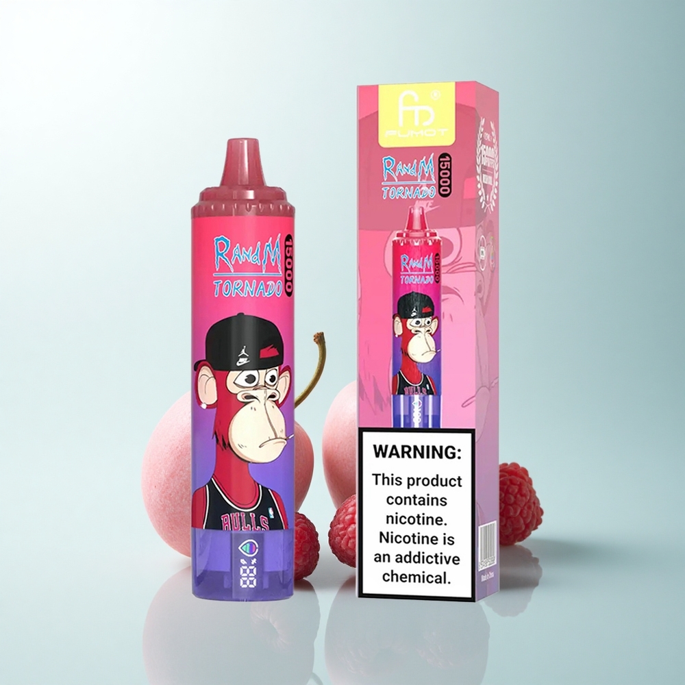 RandM Fumot Tornado 15000 Puffs Framboise Bleue 25ml 0.9 Ohm Mesh