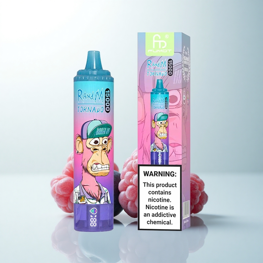 RandM Fumot Tornado 15000 Puffs Framboise Myrtille 25ml 850mAh Type-C