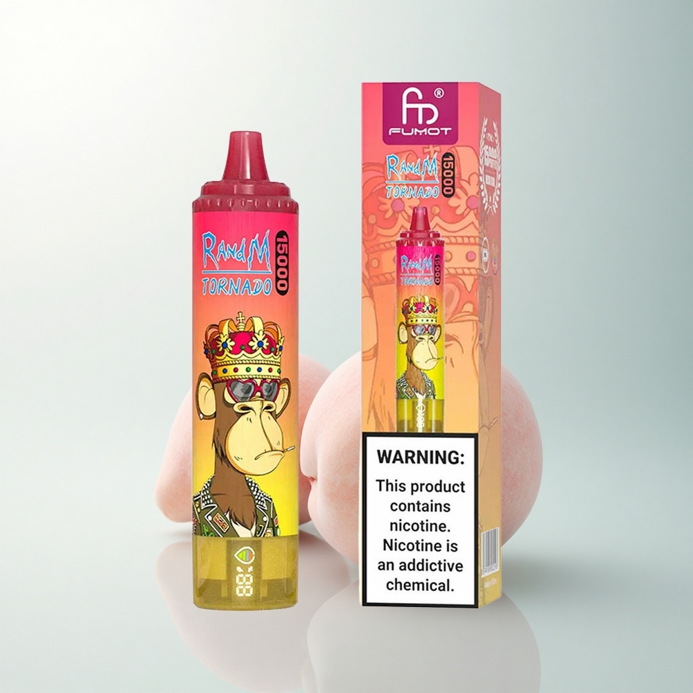 RandM Fumot Tornado 15000 Puffs Glace de Pêche 25ml 0.9 Ohm