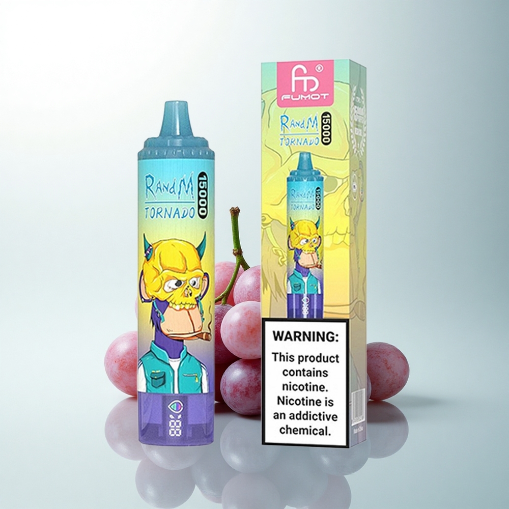 RandM Fumot Tornado 15000 Puffs Glace de Raisin 25ml 850mAh Mesh