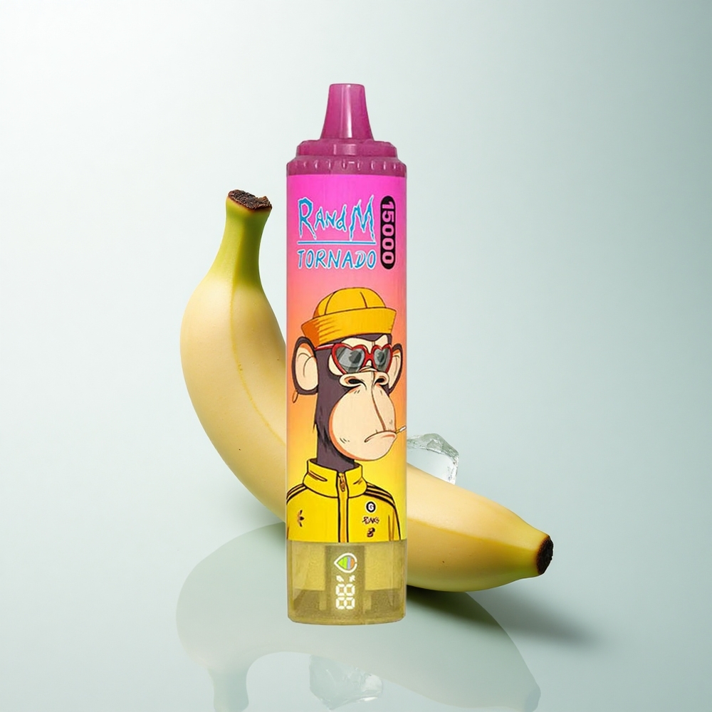 RandM Fumot Tornado 15000 Puffs Glace à la Banane 25ml 850mAh Mesh