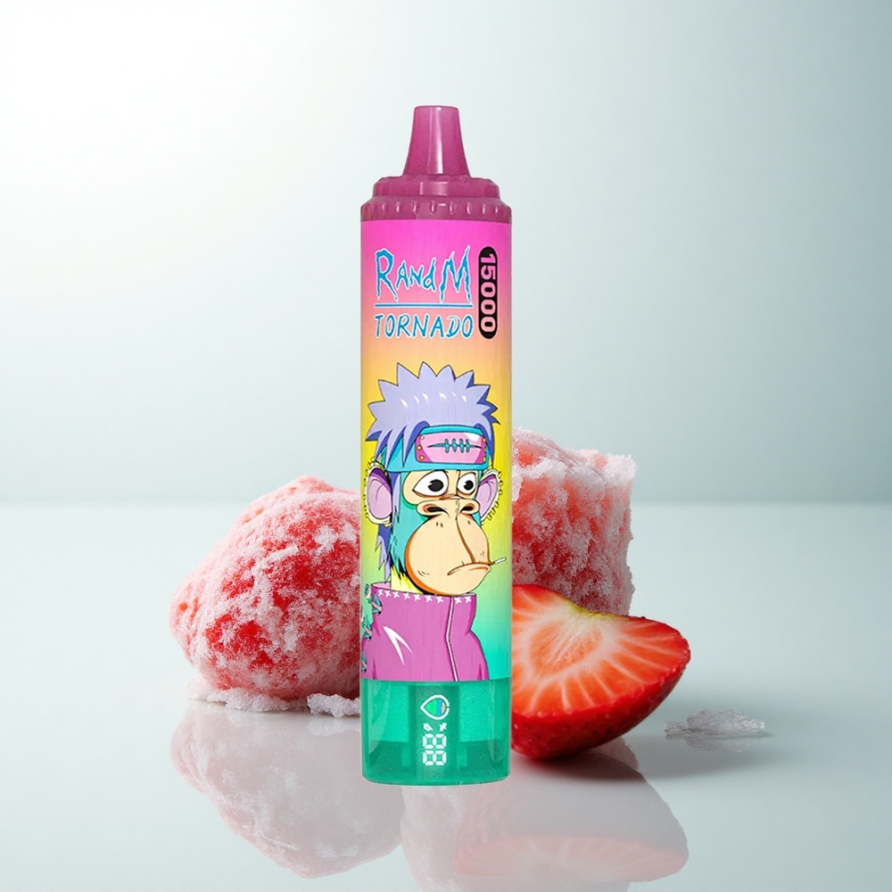 RandM Fumot Tornado 15000 Puffs Glace à la Fraise 25ml Mesh Type-C