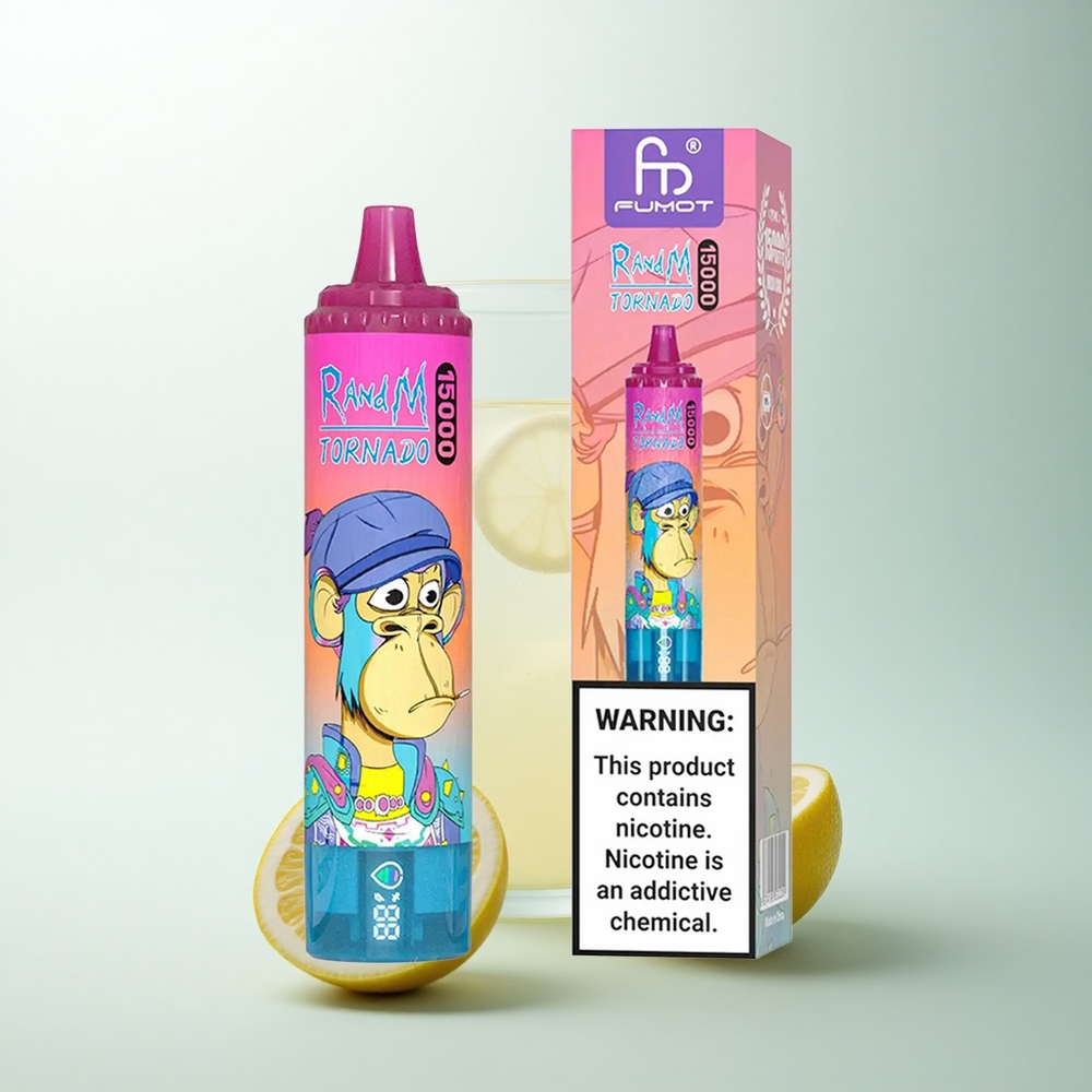 RandM Fumot Tornado 15000 Puffs LimonaDécharge 25ml 850mAh Mesh