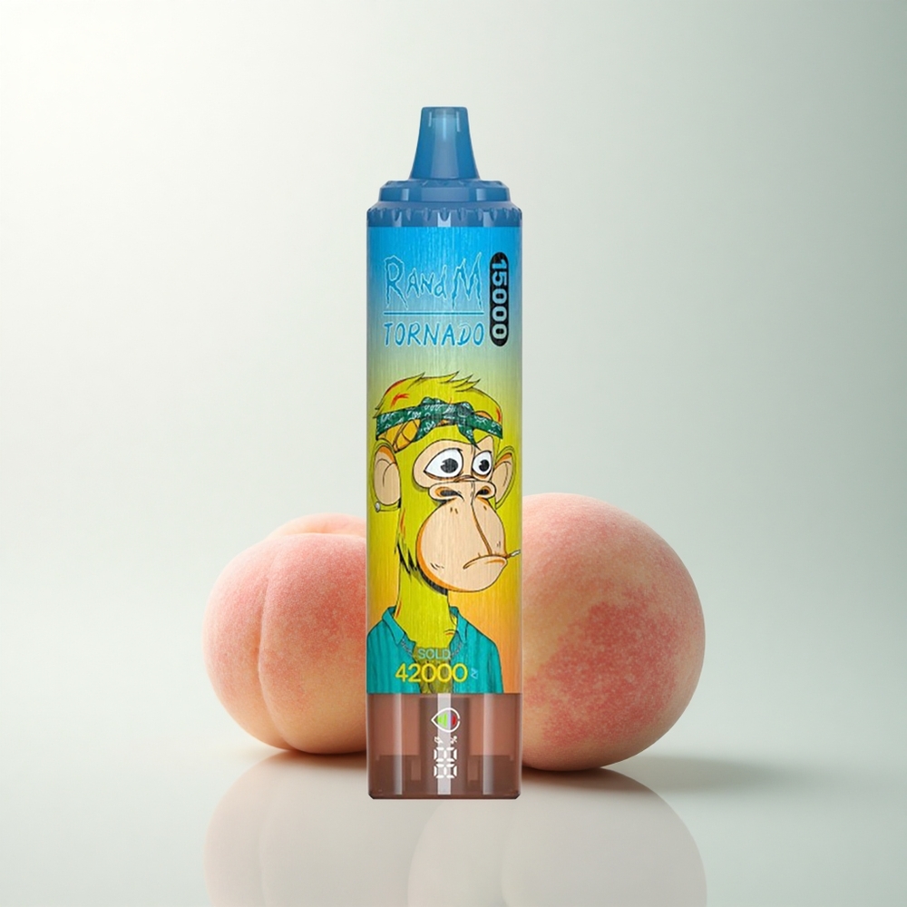 RandM Fumot Tornado 15000 Puffs Pêche Mangue 25ml 850mAh Mesh
