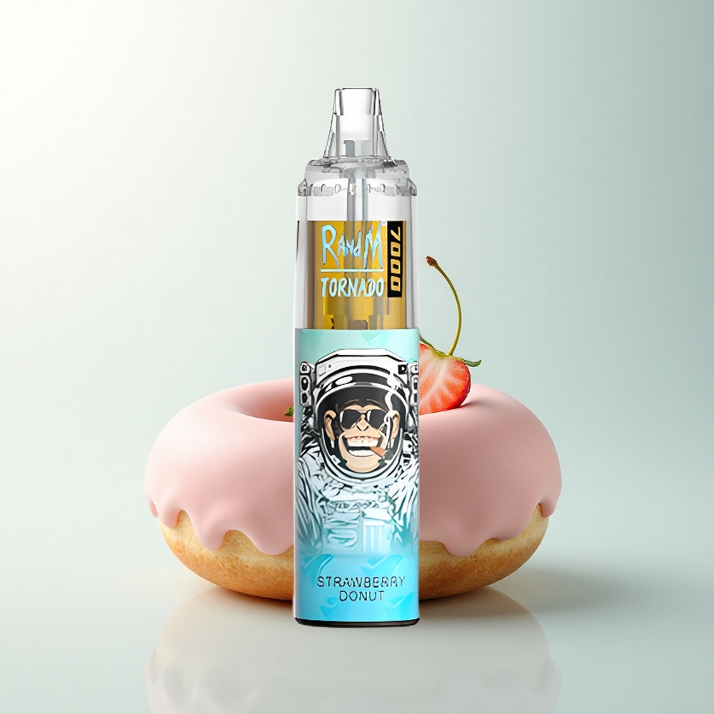 RandM Fumot Tornado 7000 Puffs Beignet Fraise 7000 Puffs 14ML Mesh Type-C