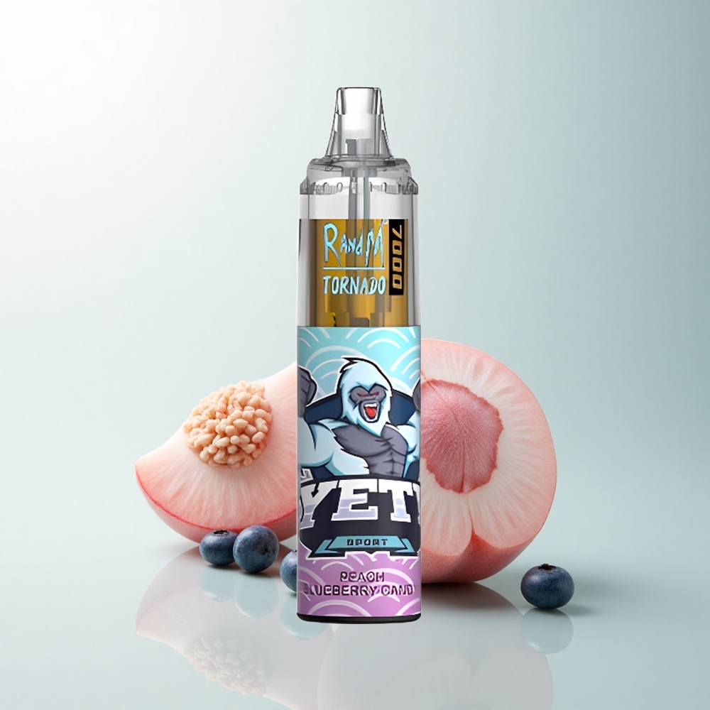 RandM Fumot Tornado 7000 Puffs Bonbon Pêche Myrtille 14ML Mesh