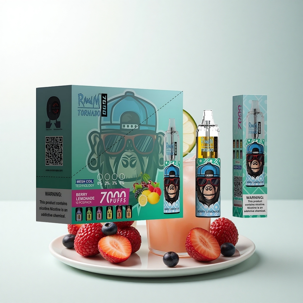 RandM Fumot Tornado 7000 Puffs Citronné Baies 14ML Mesh