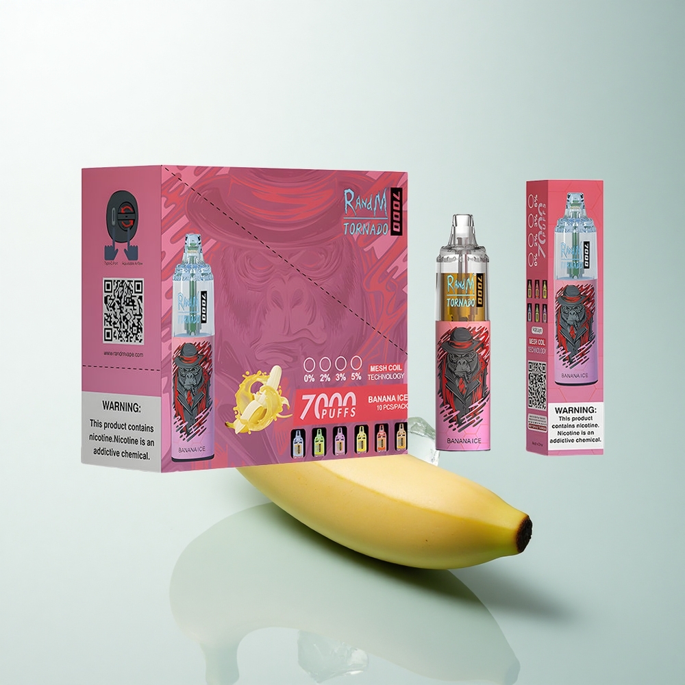 RandM Fumot Tornado 7000 Puffs Glace Banane 7000 Puffs à Coil Mesh