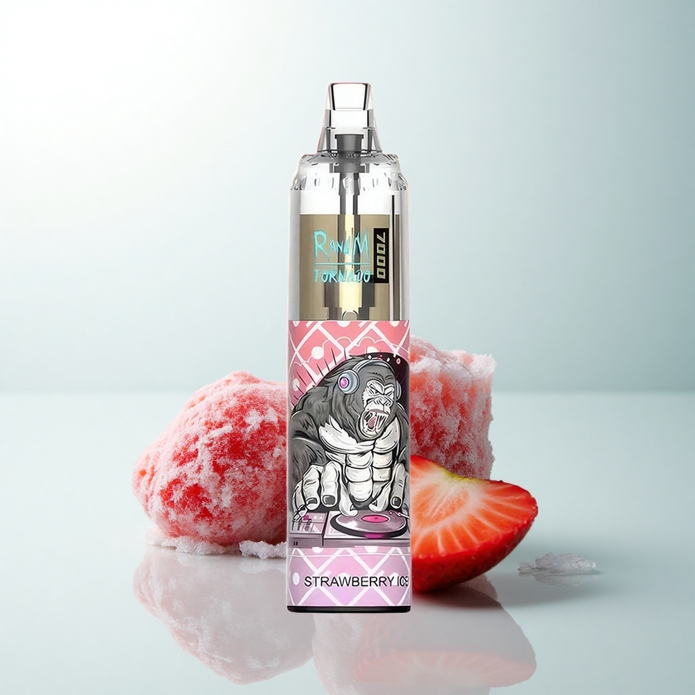 RandM Fumot Tornado 7000 Puffs Glace à la Fraise Type-C Lumière RGB