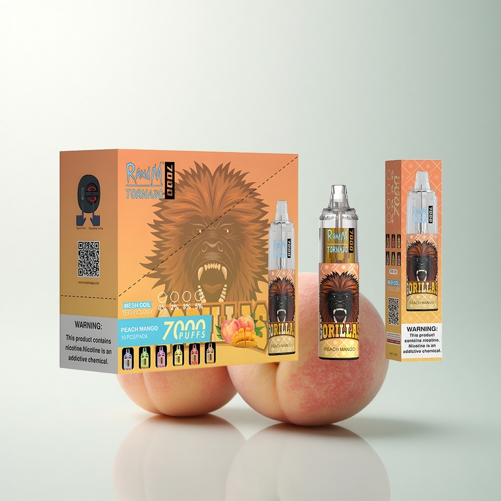 RandM Fumot Tornado 7000 Puffs Pêche Mangue 14ML Mesh