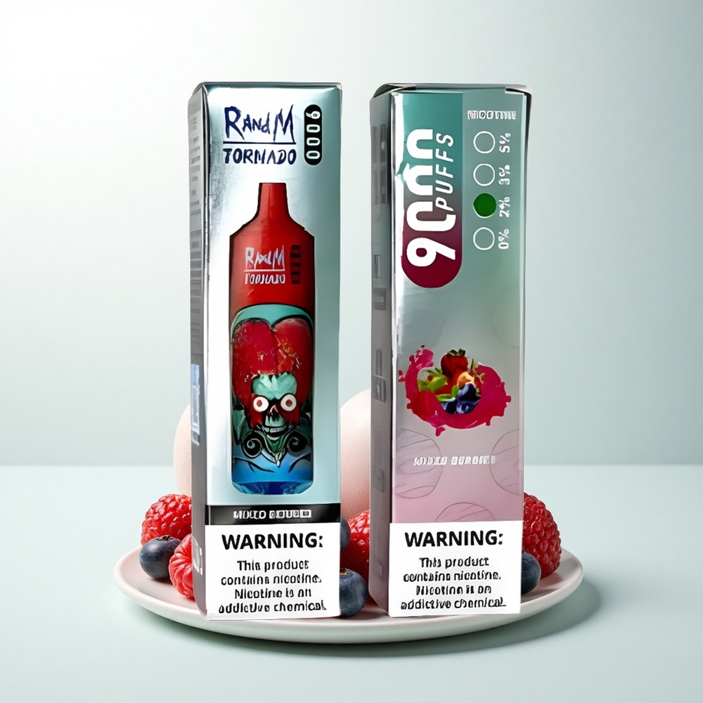 RandM Fumot Tornado 9000 Puffs Baies Mixtes Rechargeable 850 mAh Écran RGB