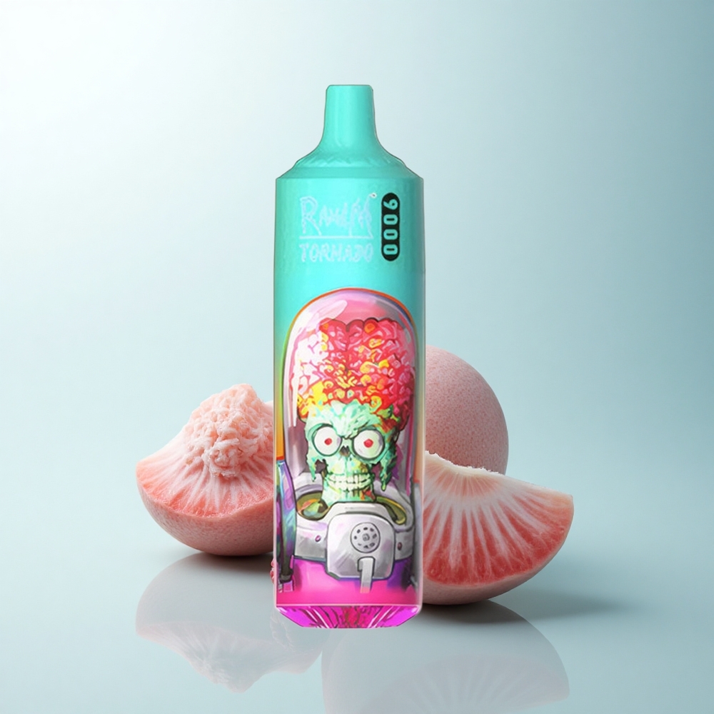 RandM Fumot Tornado 9000 Puffs Framboise Acidulée Bleue 9000 Puffs 18 mL Mesh