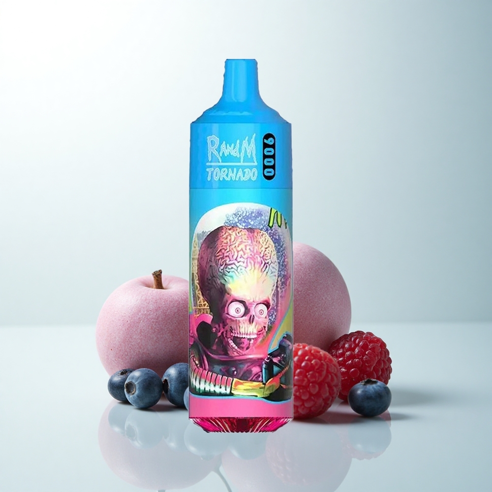 RandM Fumot Tornado 9000 Puffs Framboise Acidulée Myrtille 850 mAh 18 mL
