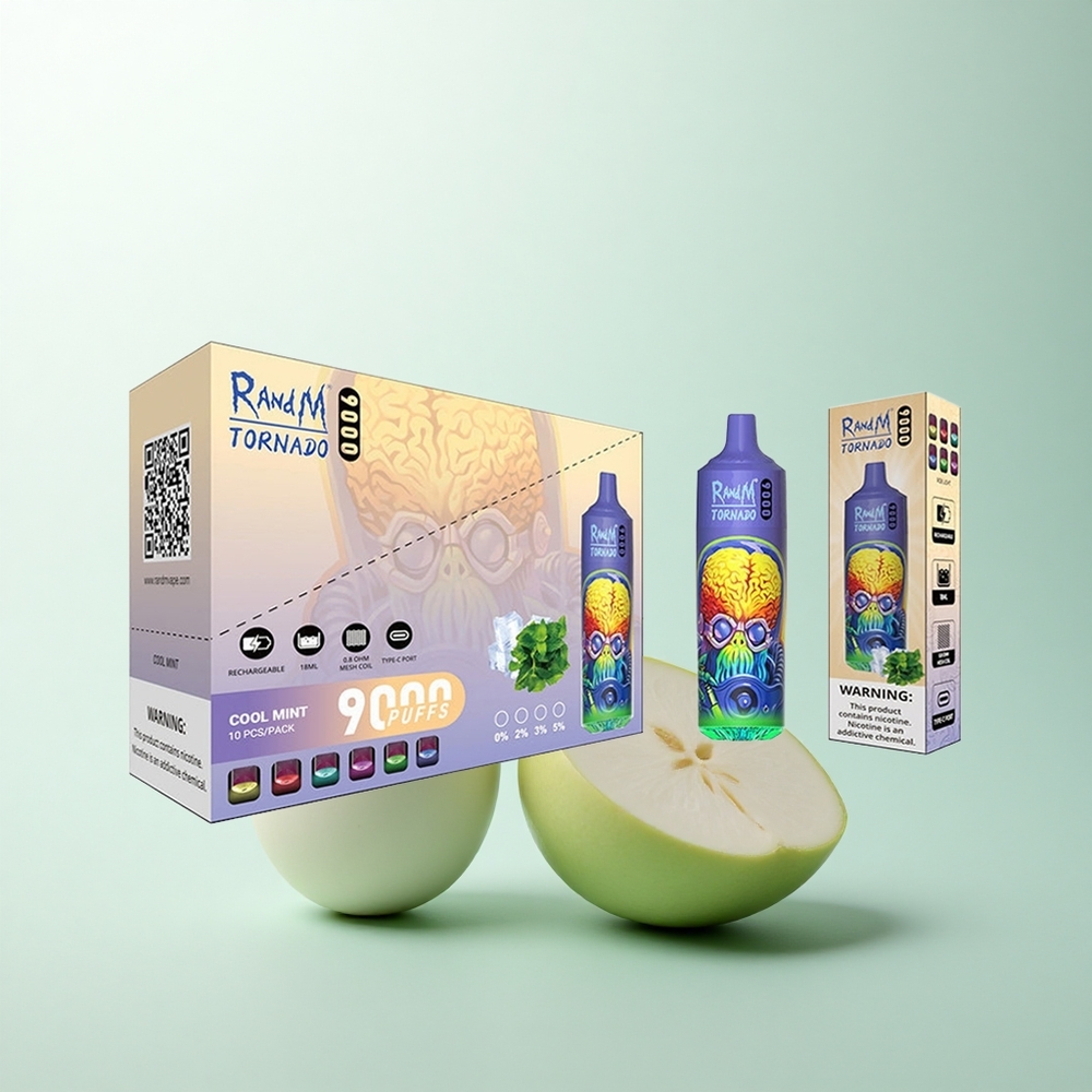 RandM Fumot Tornado 9000 Puffs Menthe Fraîche 9000 Puffs 18 mL Mesh Coil
