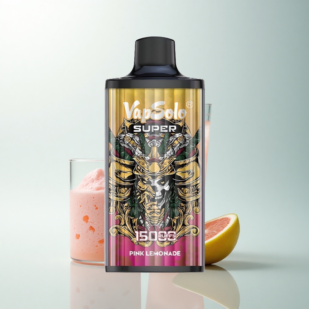 Vapsolo Super 15000 Puffs Citronnade Rose Super 40ml 850mah Type-C