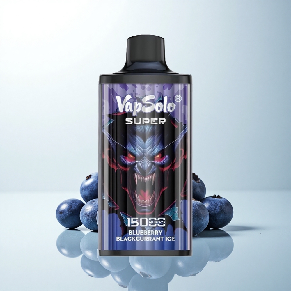 Vapsolo Super 15000 Puffs Glace Myrtille Cassis Type-C 850mAh