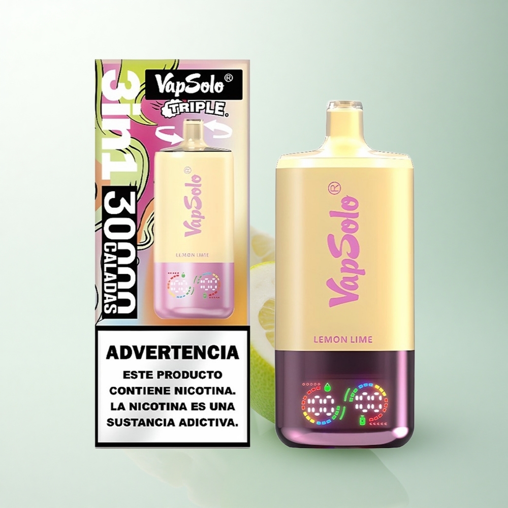 Vapsolo Triple 30000 Puffs Citron Vert Triple 40ml Type-C
