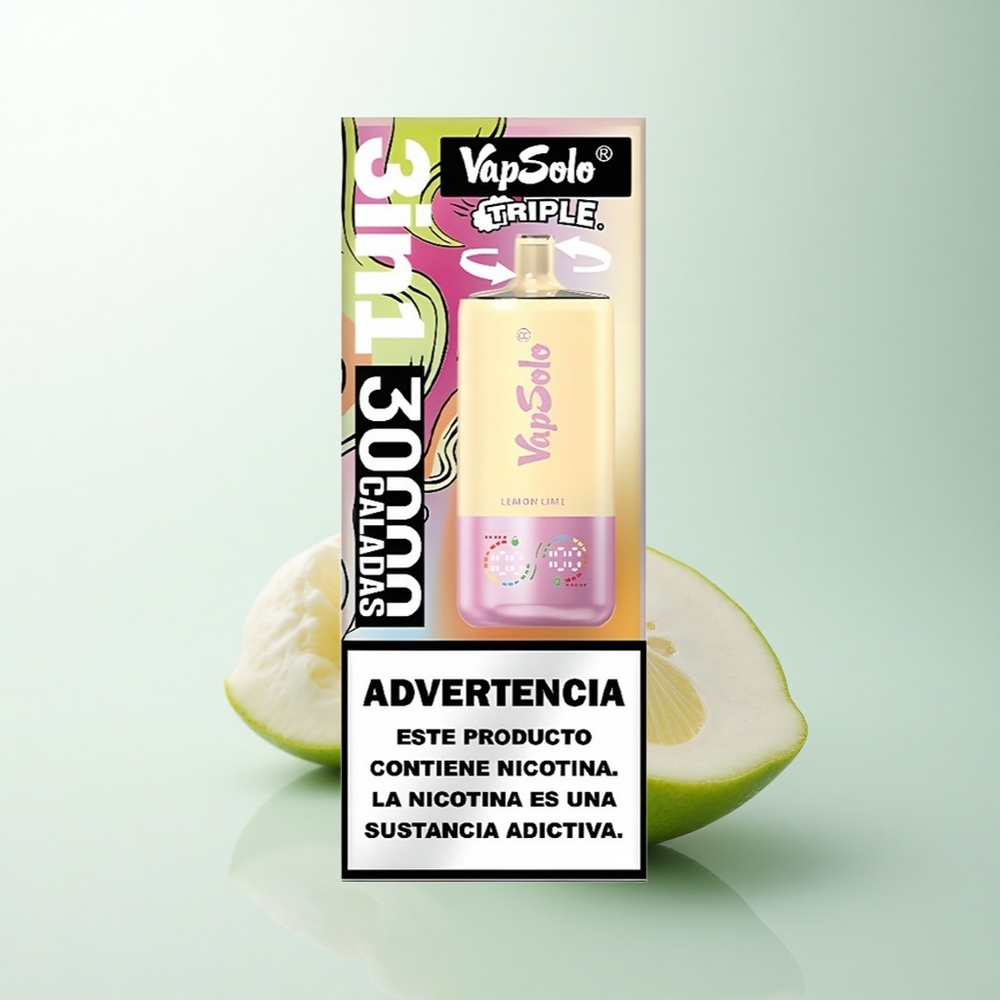 Vapsolo Triple 30000 Puffs Citron Vert Triple 40ml Type-C
