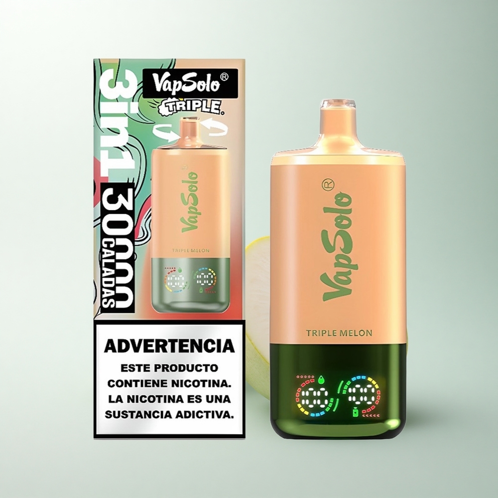 Vapsolo Triple 30000 Puffs Triple Melon Type-C 40ml 20mg