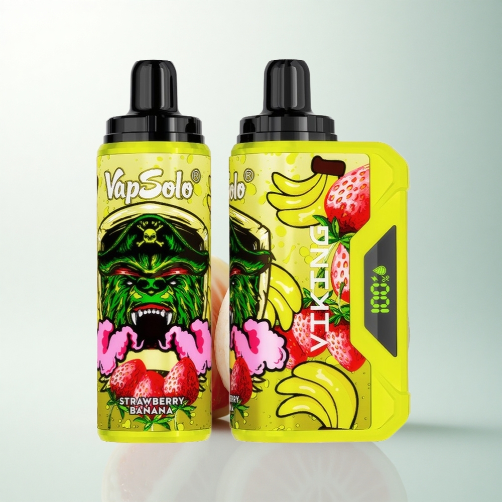 VapSolo VIKING 12000 Puffs Fraise Banane 22ml Type-C