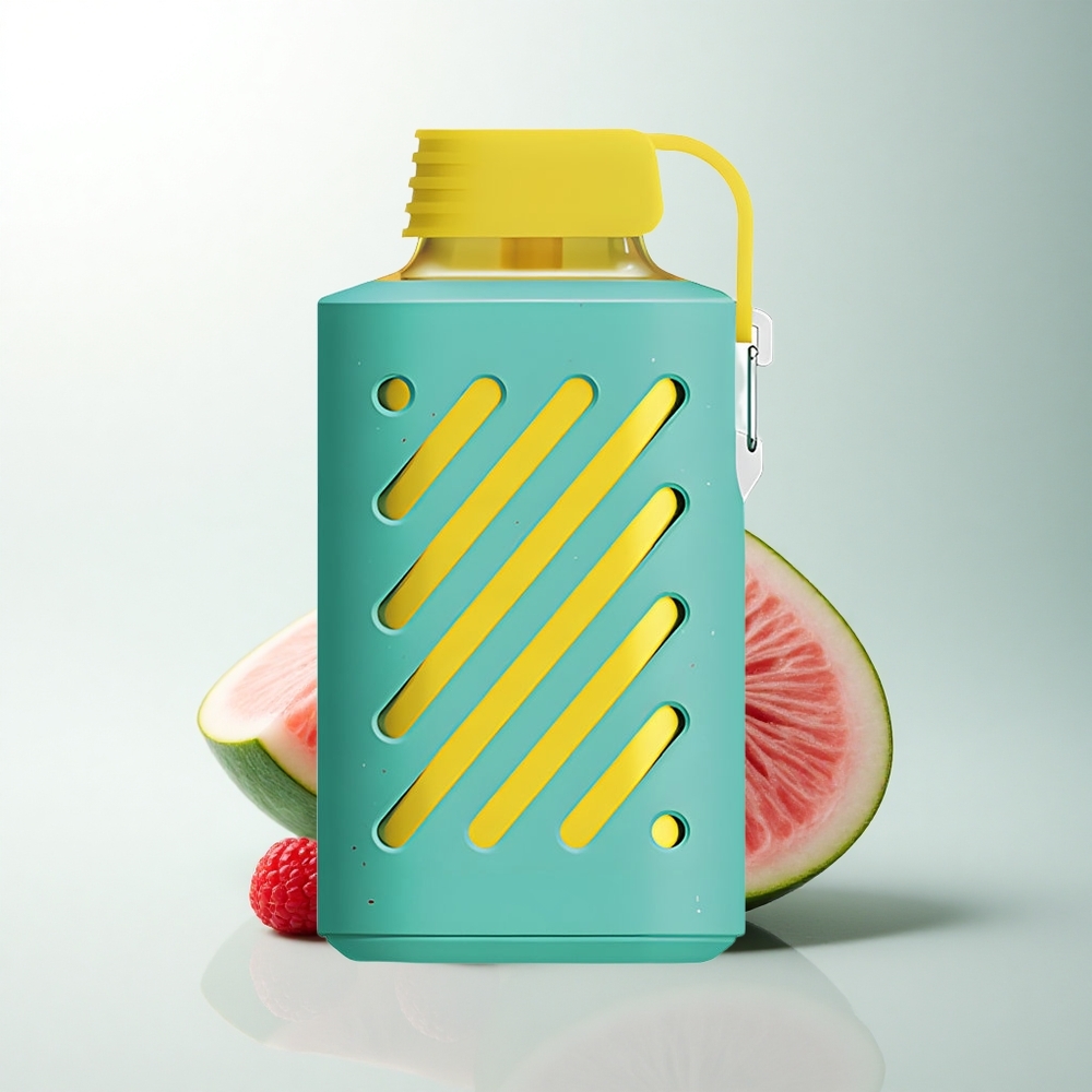 VOZOL GEAR 10000 Puffs Framboise Pastèque à Grande Capacité avec Protection d'Embout