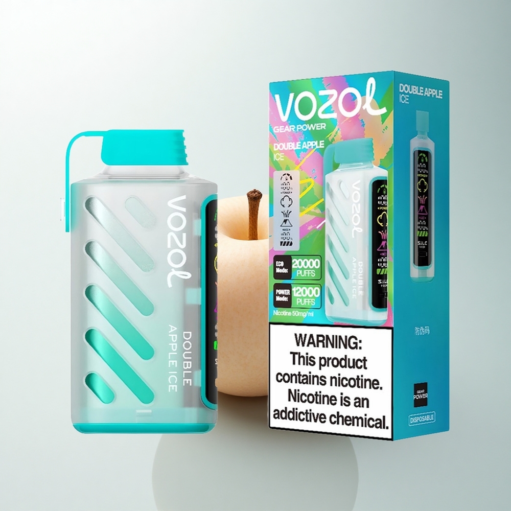VOZOL Gear Power 20000 Puffs Double Pomme Glace avec Dual Mesh Coil et 20mL