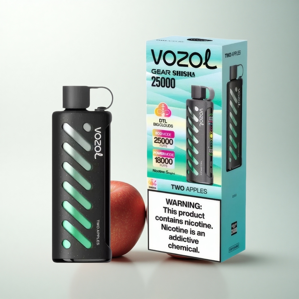 VOZOL Gear Shisha 25000 Puffs Deux Pommes Double Modes 1000mAh