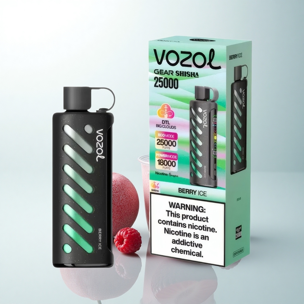 VOZOL Gear Shisha 25000 Puffs Glace Baie Double Mesh 1000mAh