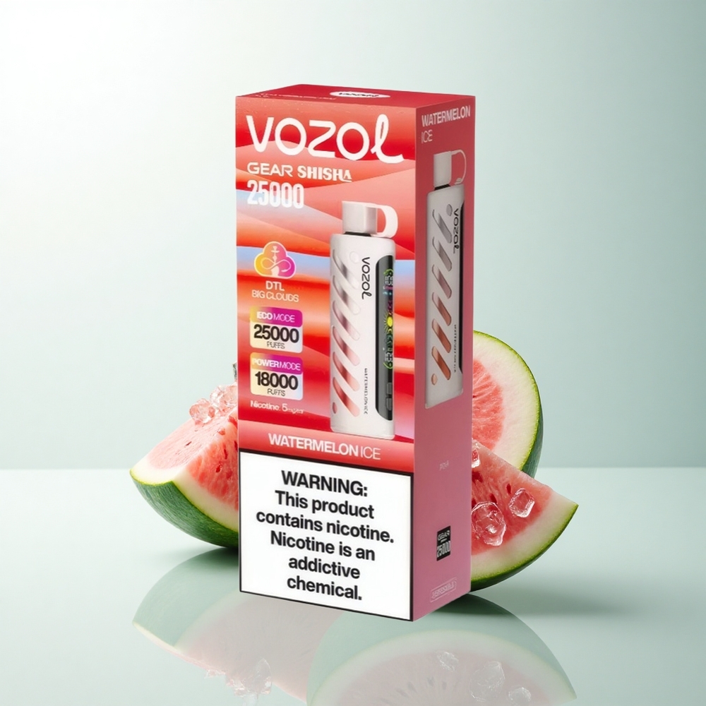 VOZOL Gear Shisha 25000 Puffs Glace à la Pastèque Dual Mesh 1000mAh