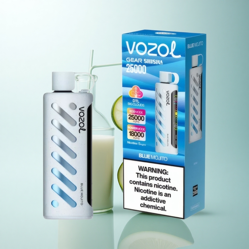 VOZOL Gear Shisha 25000 Puffs Mojito Bleu Double Mesh 1000mAh