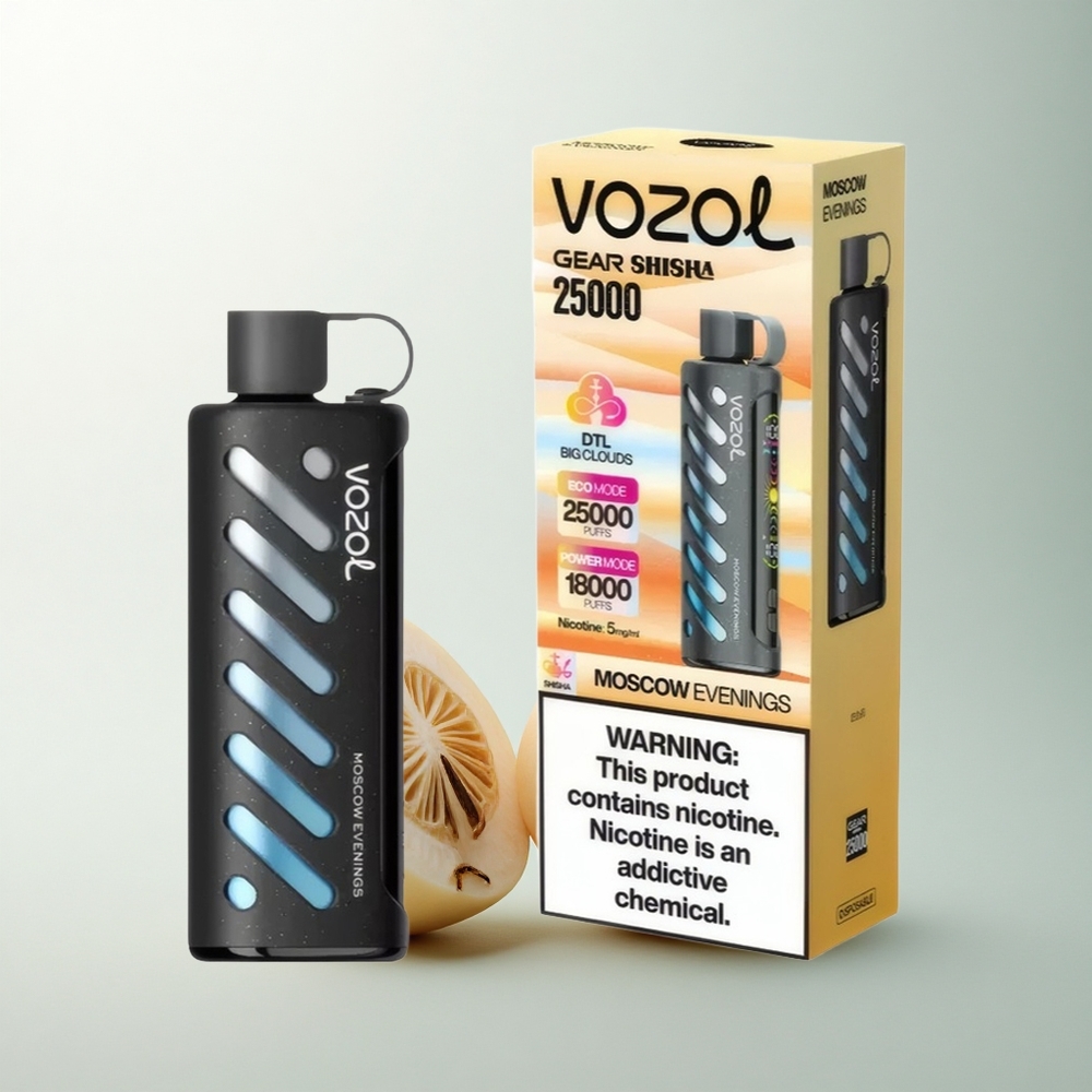 VOZOL Gear Shisha 25000 Puffs Soirées Moscovites Double Mesh 30 Saveurs