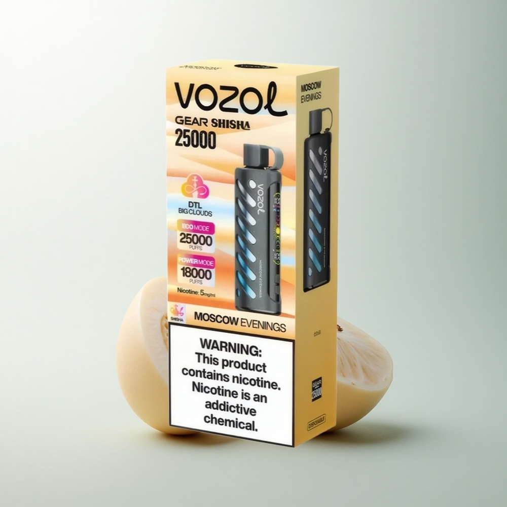 VOZOL Gear Shisha 25000 Puffs Soirées Moscovites Double Mesh 30 Saveurs