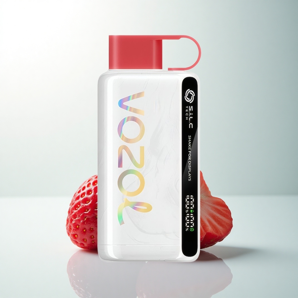 VOZOL STAR 9000/12000 Puffs Fraise Framboise Cerise avec Affichage Secouable et Charge Rapide